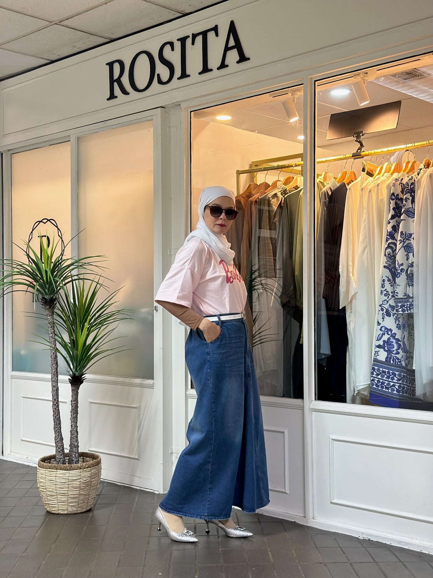 Jenny Denim Midi Skirt
