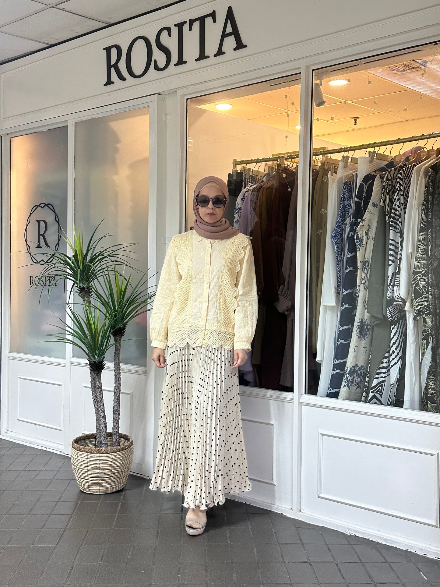 Darla Lace Embroidery Blouse in Butter (NEW!)