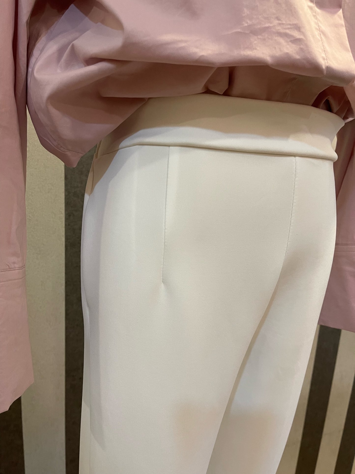 Bella High Waist Ankle Pants in White
