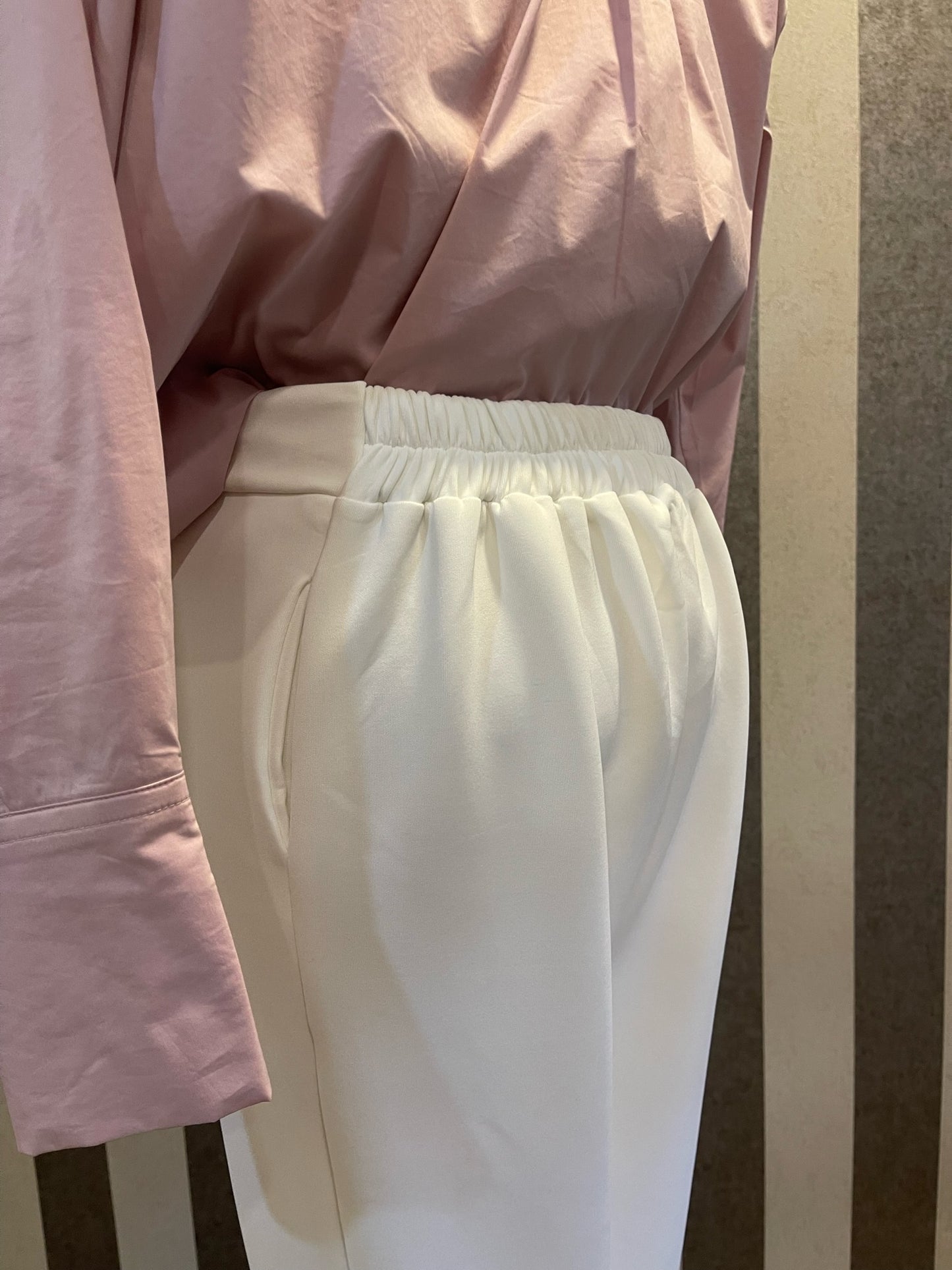 Bella High Waist Ankle Pants in White