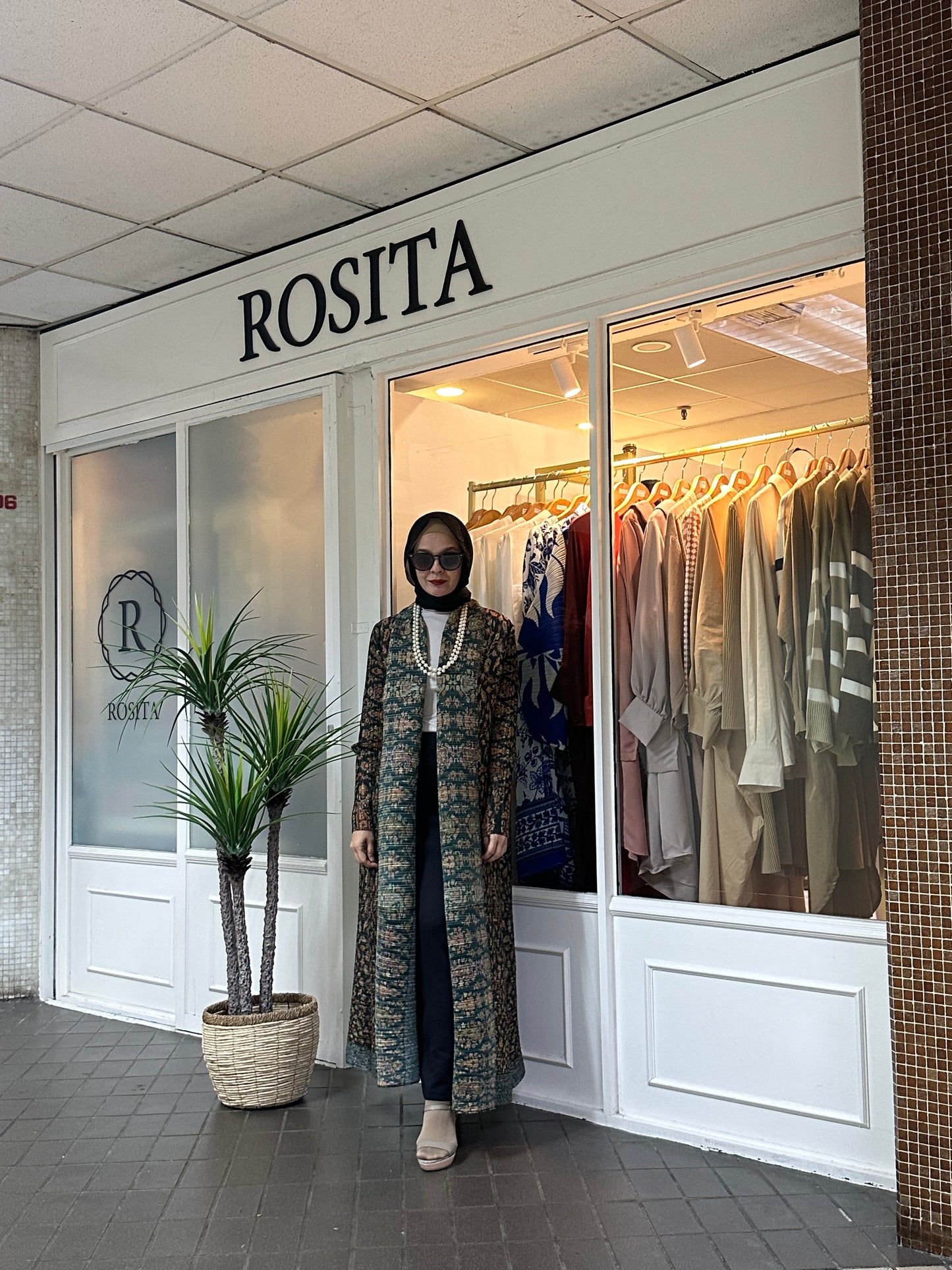 Lady Dayana Green Floral Pleated Outerwear (SALE!)