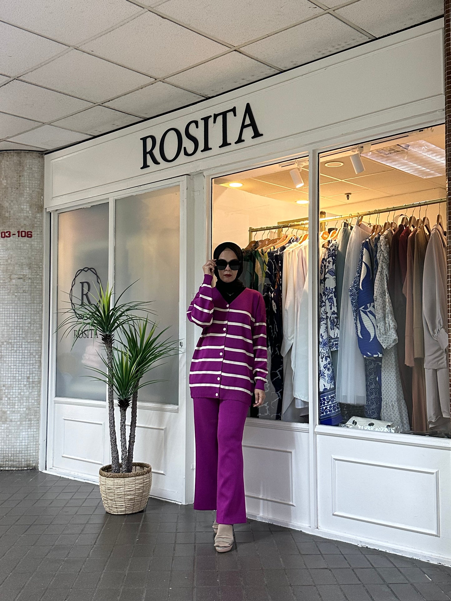 Miss Vee Co Ord Set in Magenta (SALE!)