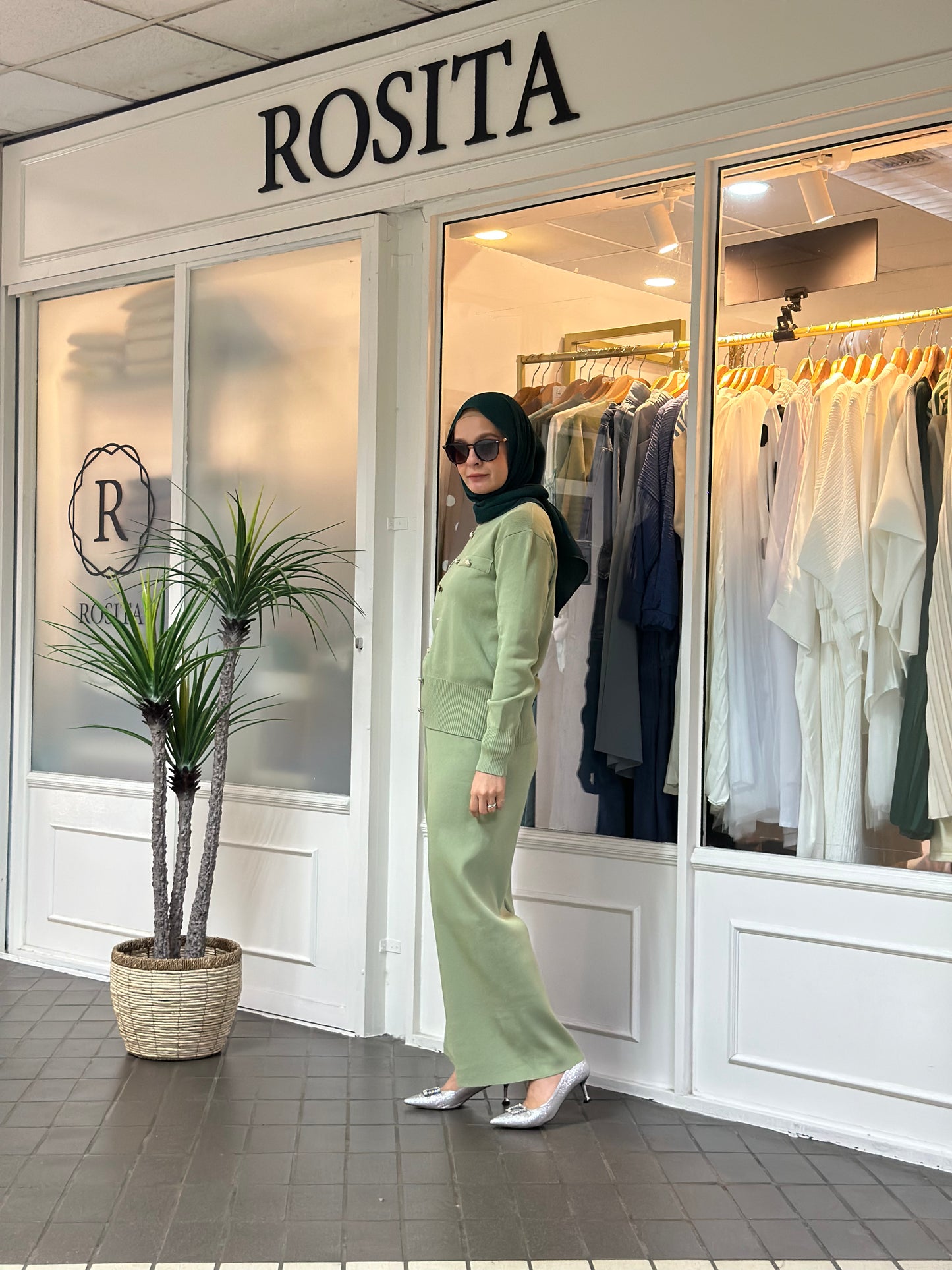 Miss Coco Pants Set in Pistachio ( Pre order)