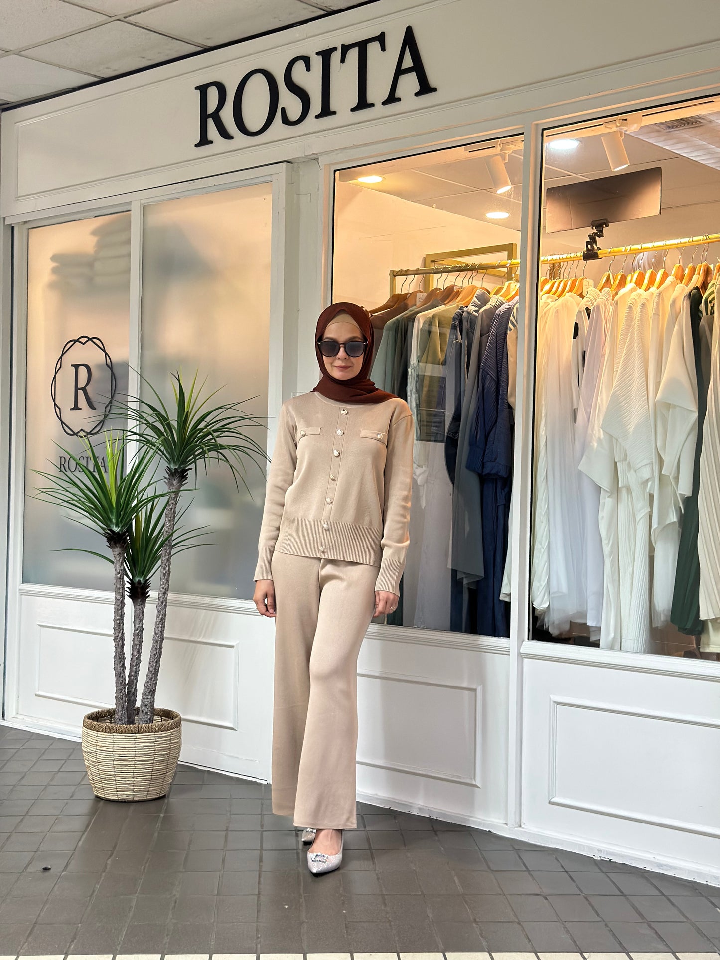 Miss Coco Pants Set in Mocha ( Pre Order)