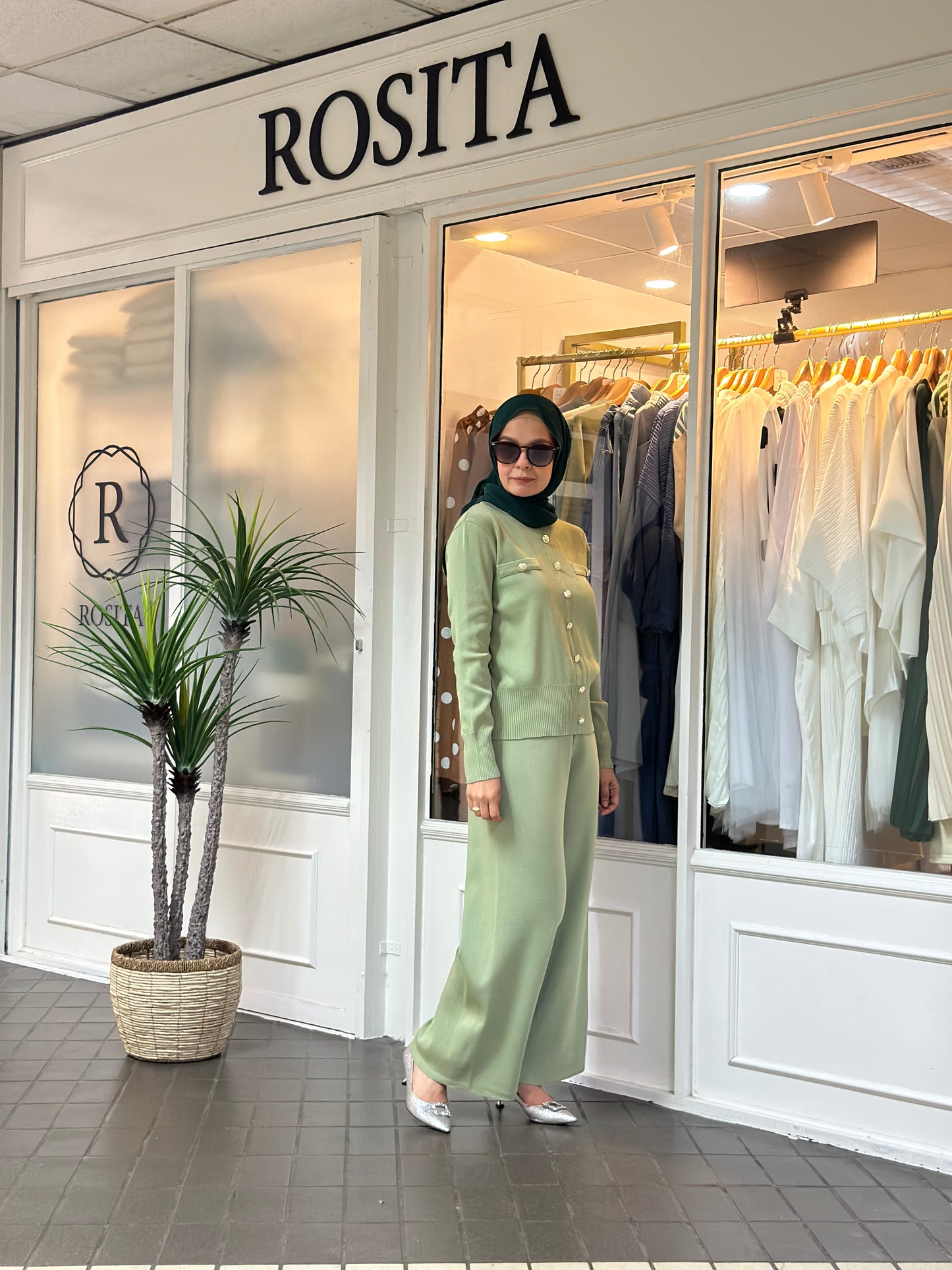 Miss Coco Pants Set in Pistachio ( Pre order)