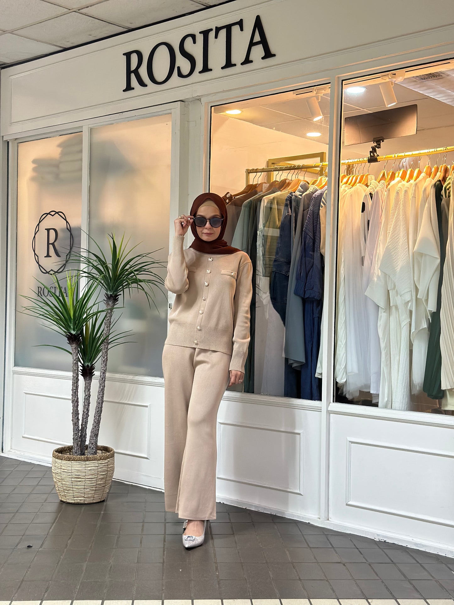 Miss Coco Pants Set in Mocha ( Pre Order)