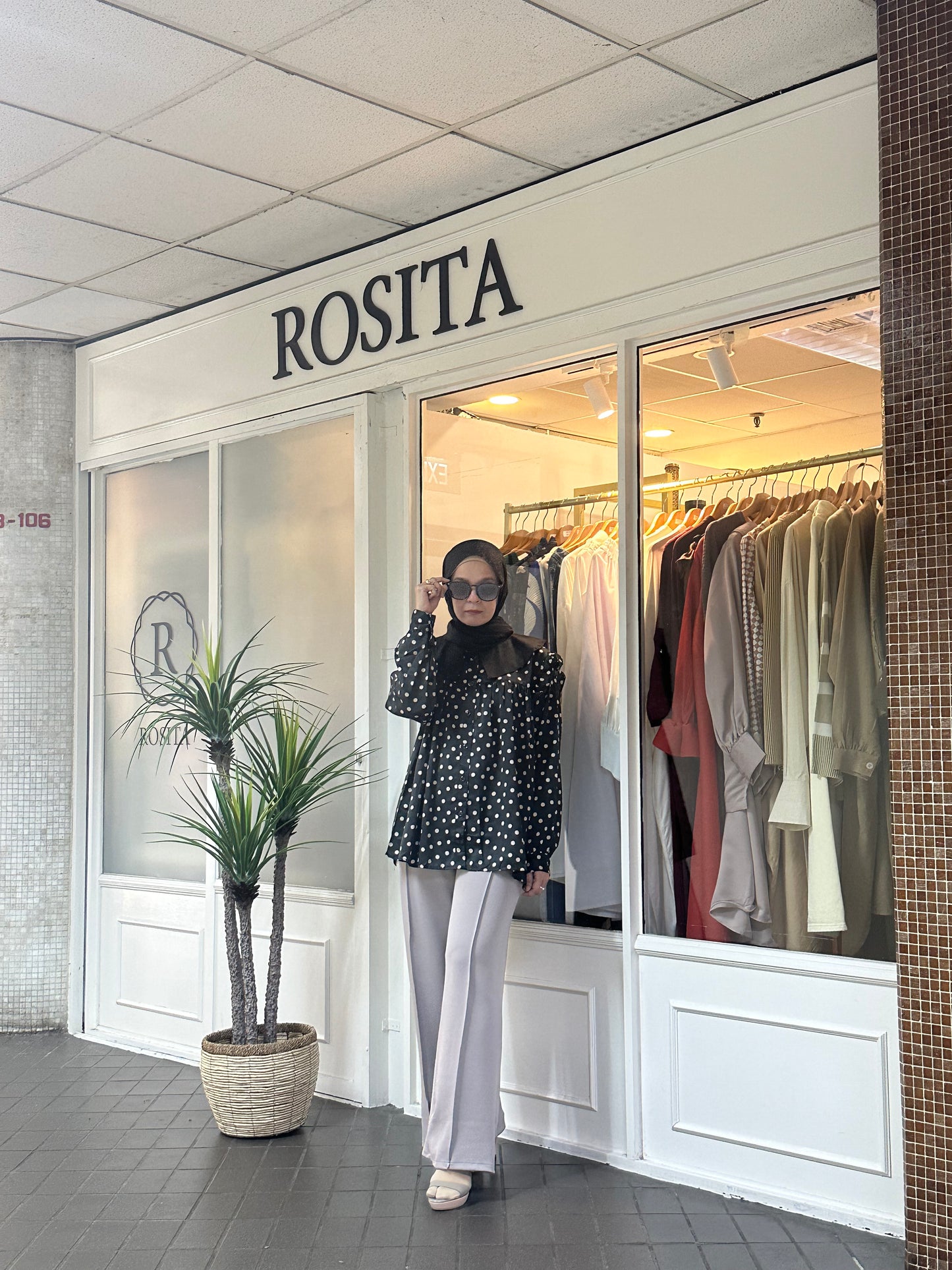 Mia Stretchable Palazzo Pants in Grey