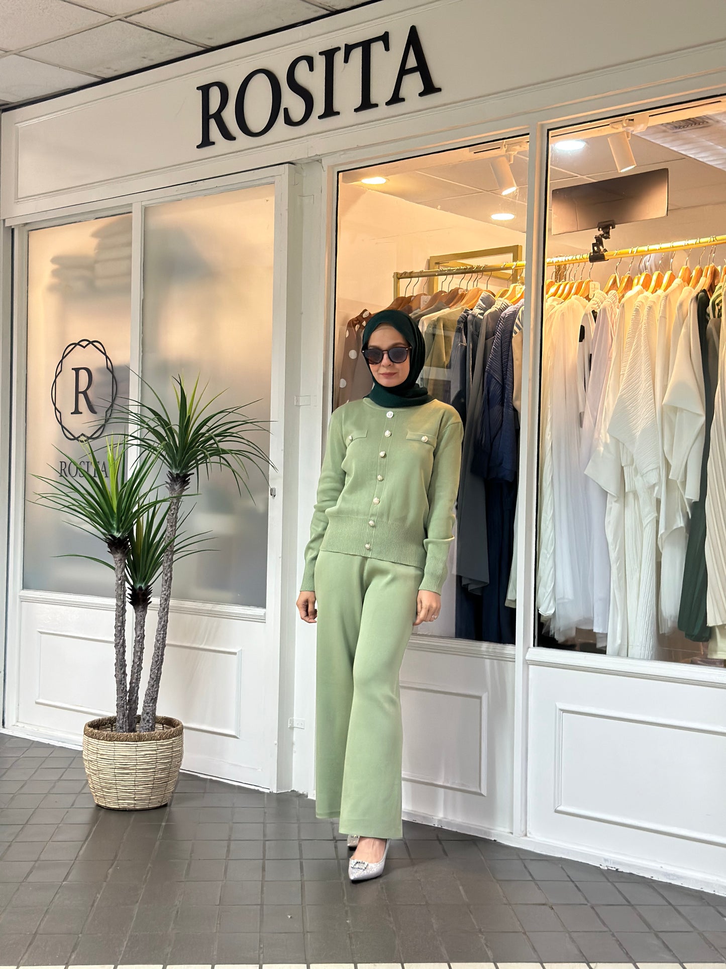 Miss Coco Pants Set in Pistachio ( Pre order)