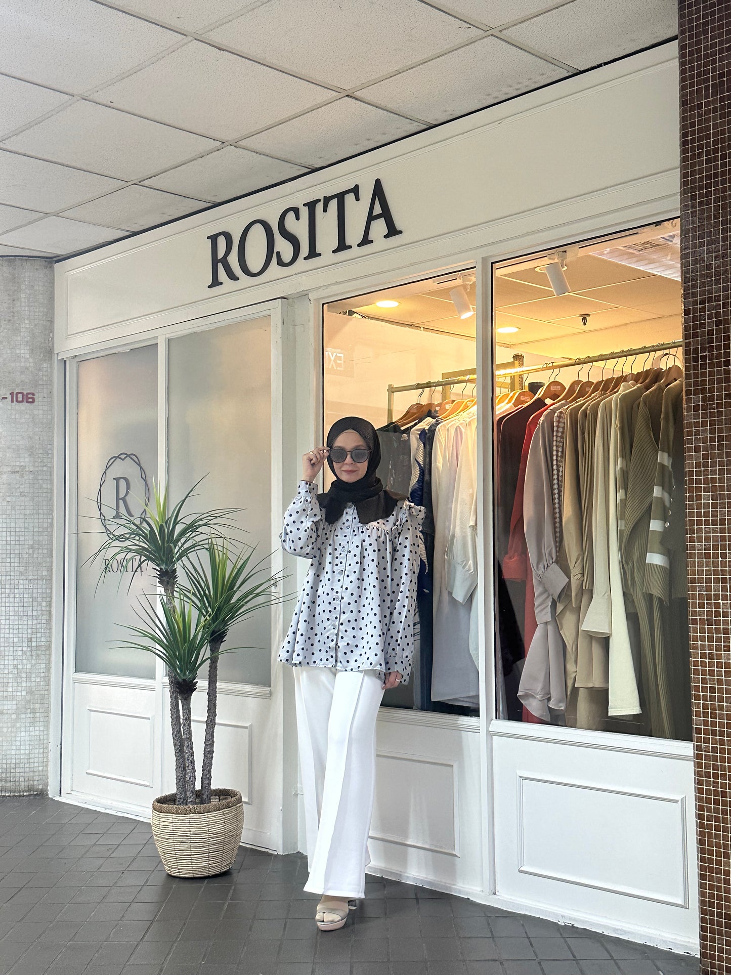 Mia Stretchable Palazzo Pants in White