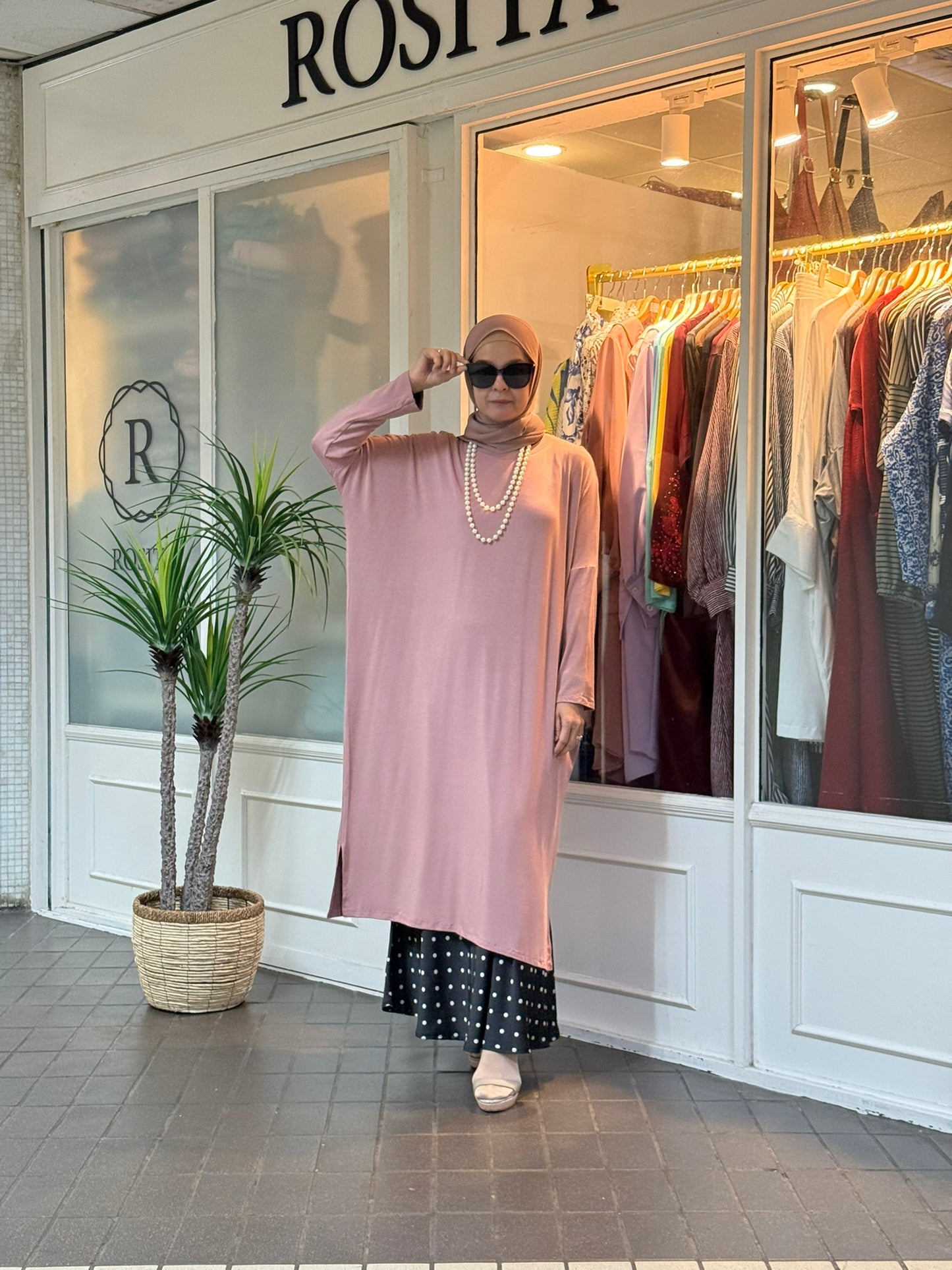 Yuna Batwing Tunic in Blush (NEW!)
