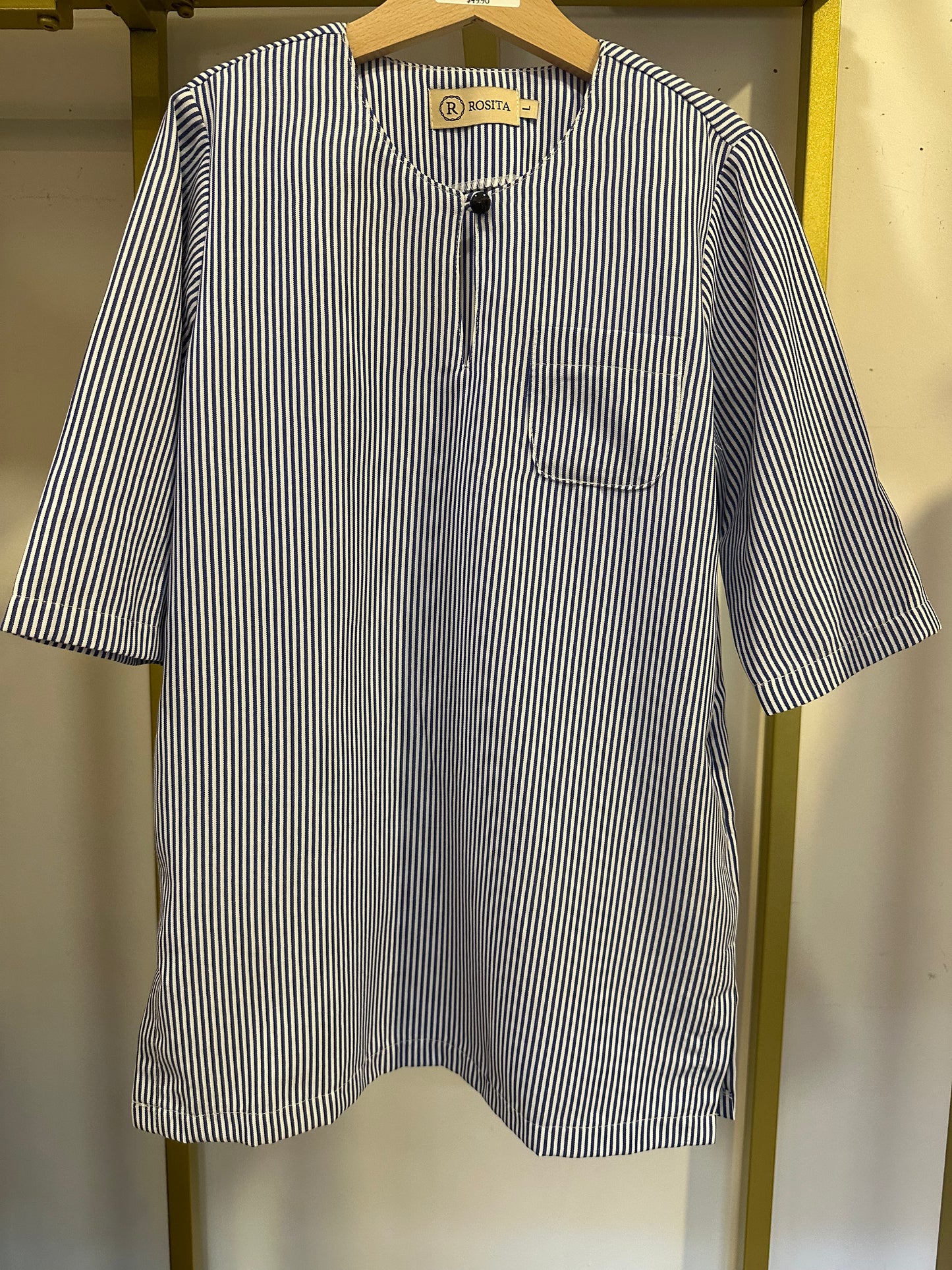 Boys Naem Kurta Top in Blue Stripes (NEW!)