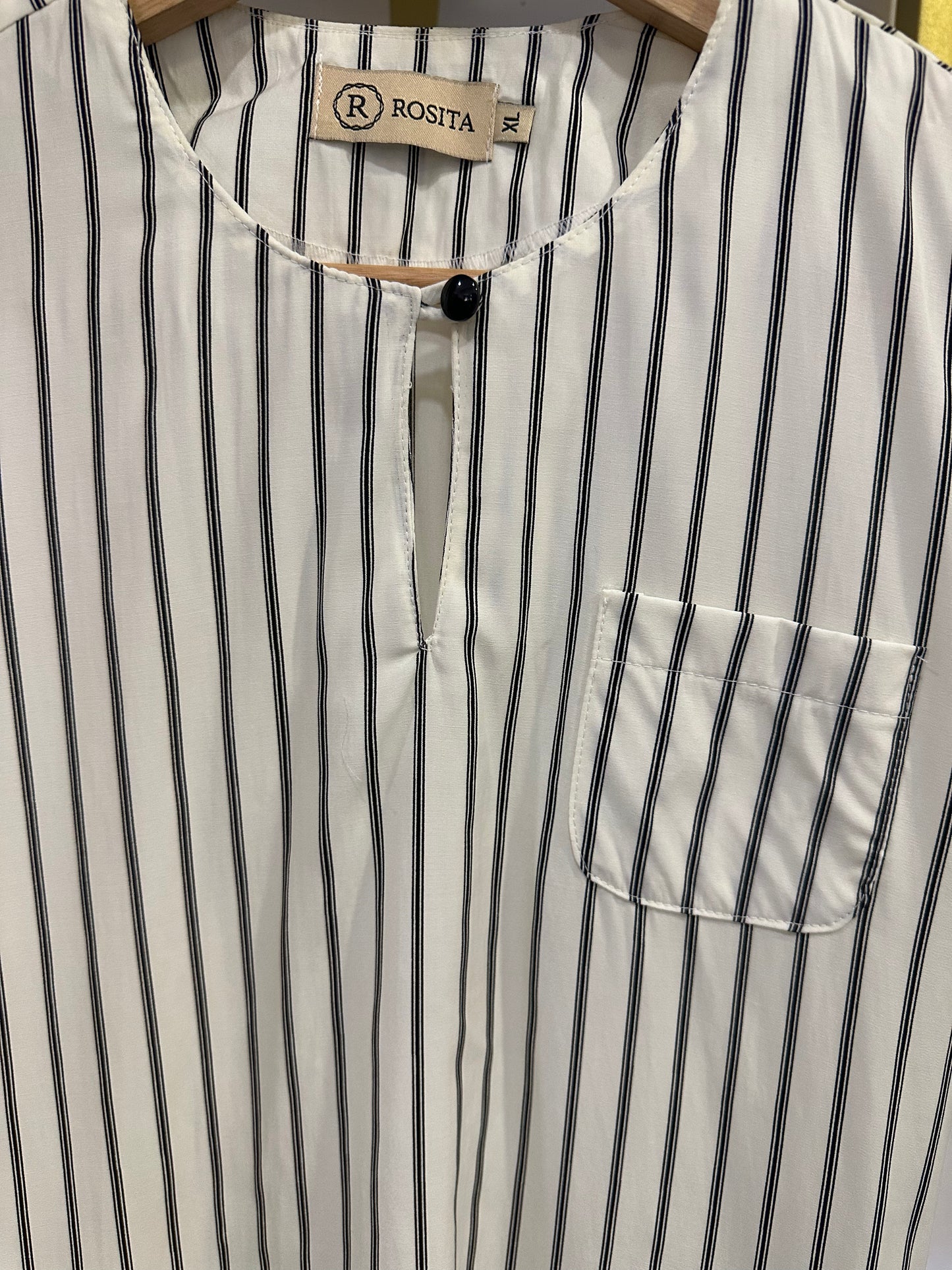 Boys Naem Kurta Top in Cream & Black Stripes (NEW!)