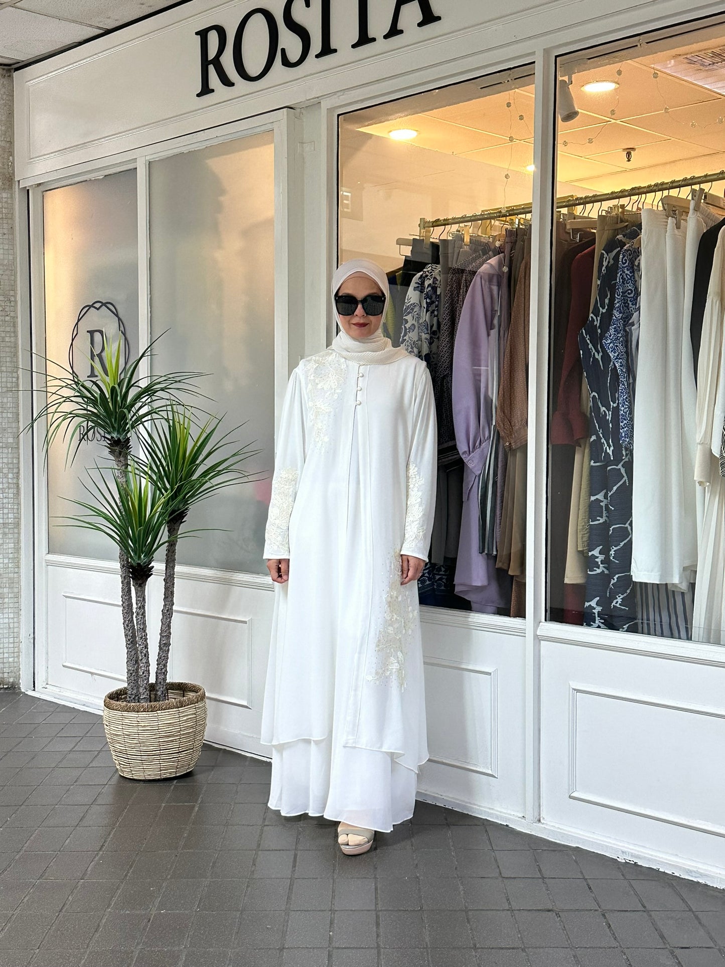 Amani Dress with vest in Off White (NEW!)