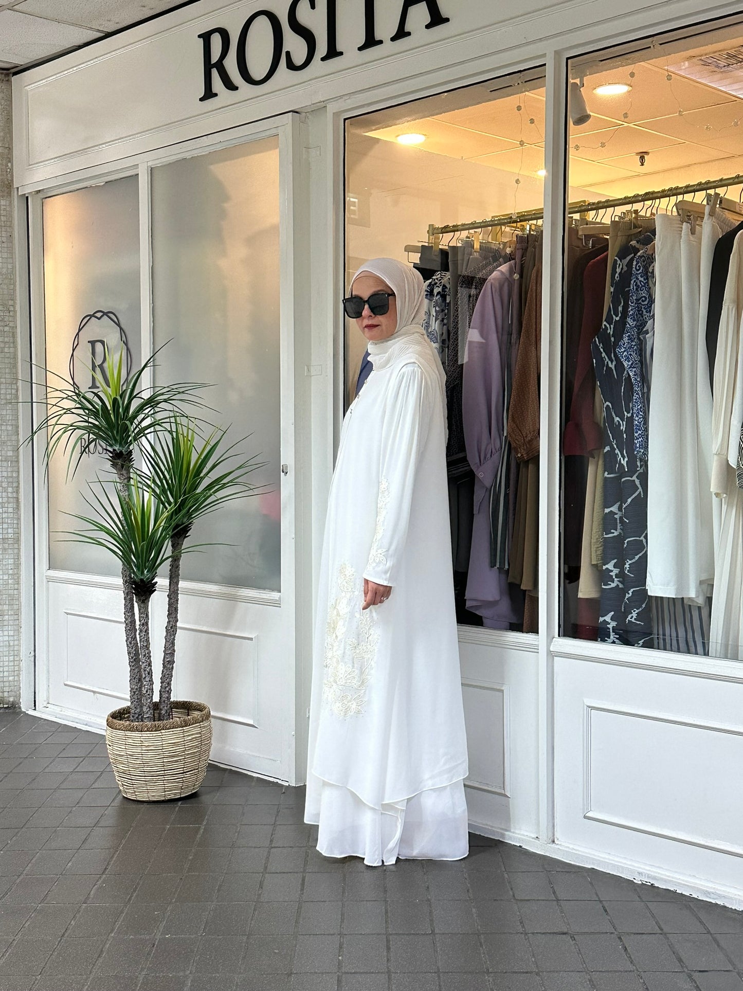 Amani Dress with vest in Off White (NEW!)