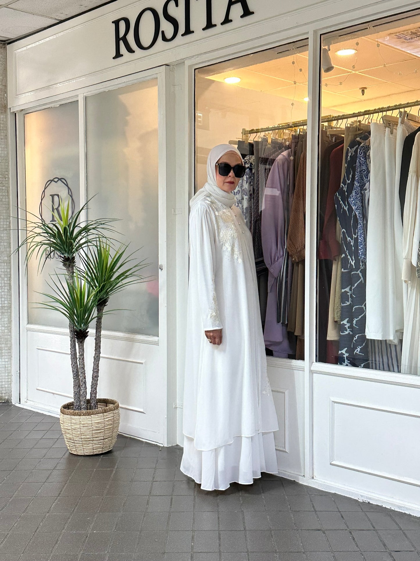 Amani Dress with vest in Off White (NEW!)