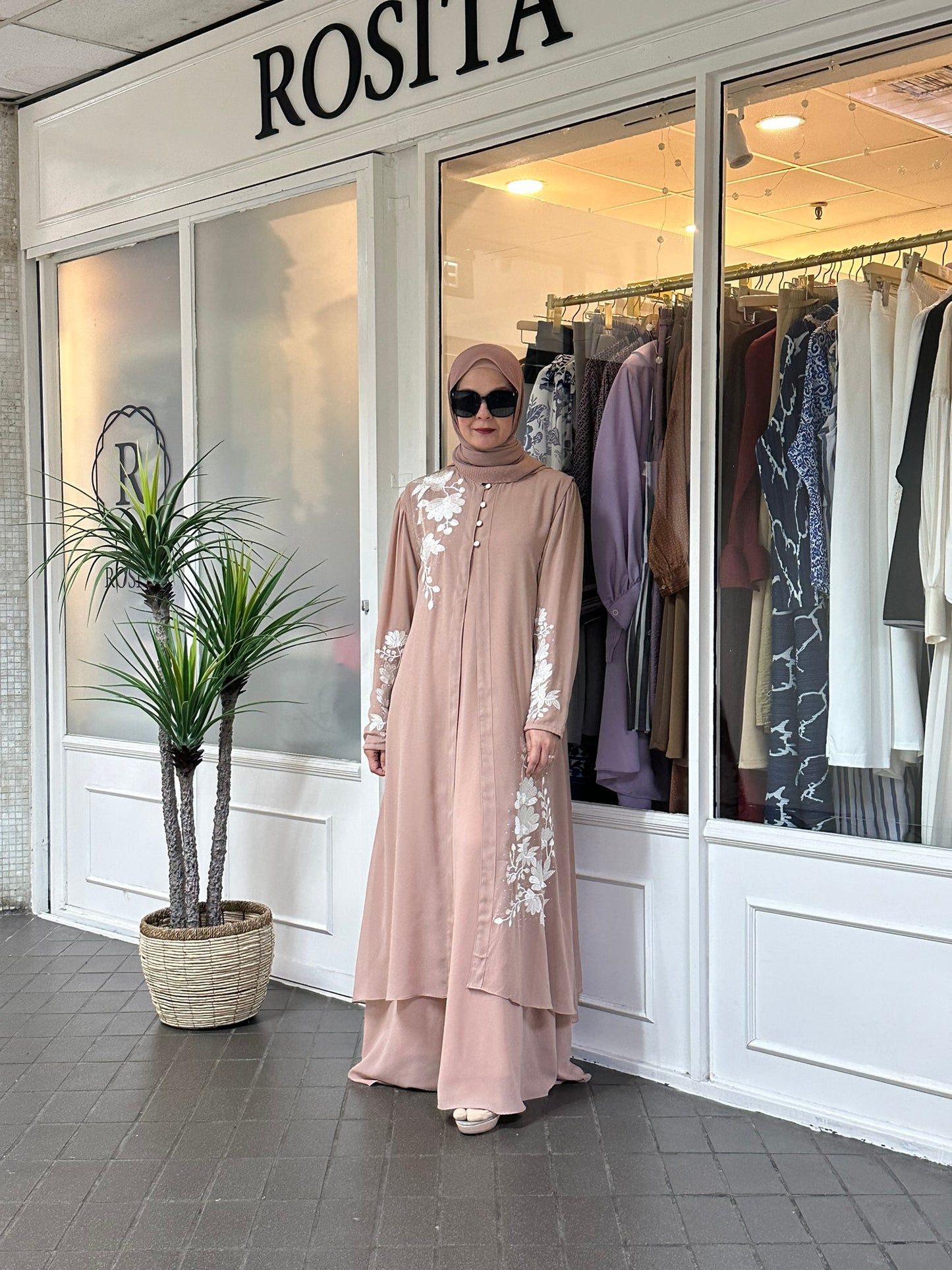 Amani Dress with vest in Nude (NEW!)