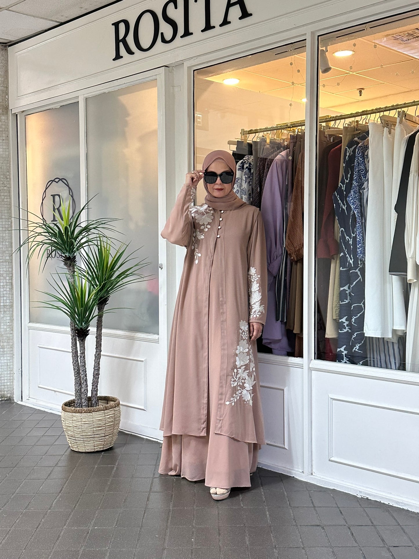 Amani Dress with vest in Nude (NEW!)