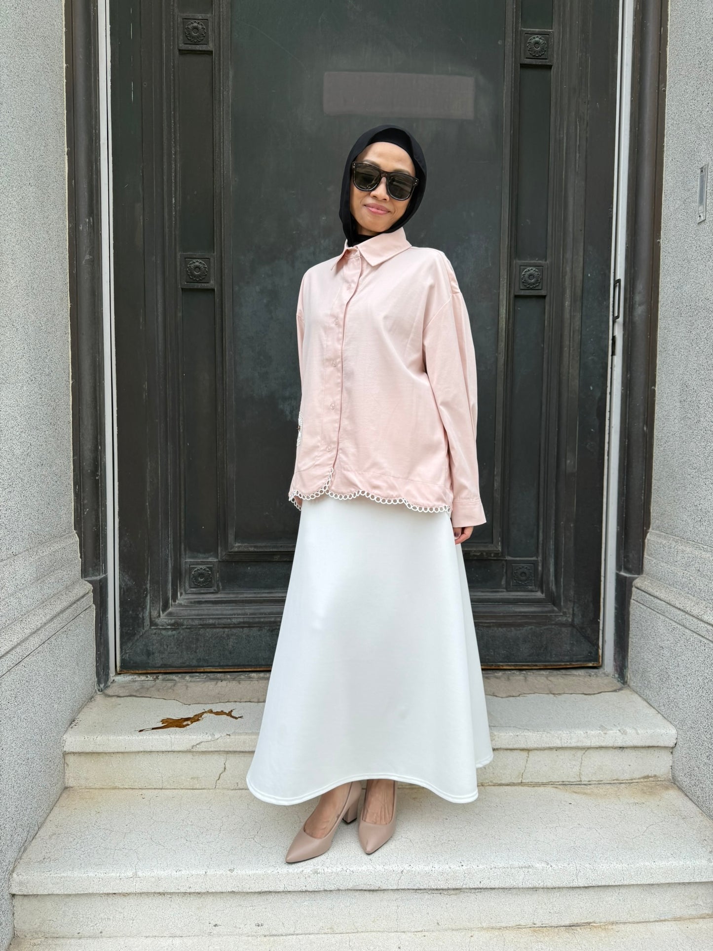 Leila Embroidery Top in Baby Blush (NEW!)