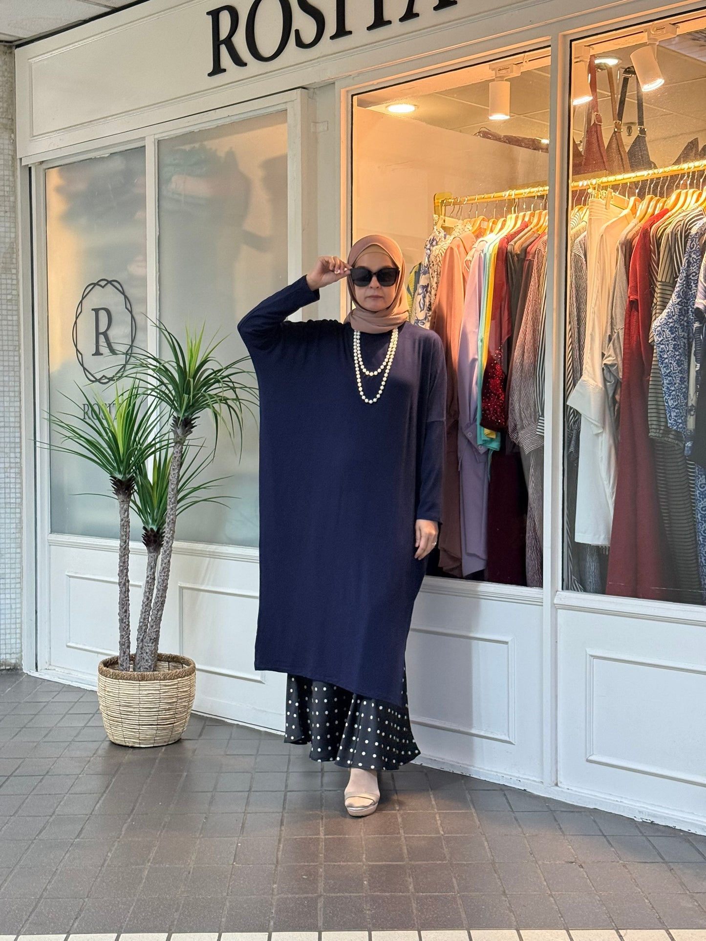 Yuna Batwing Tunic in Navy (NEW!)