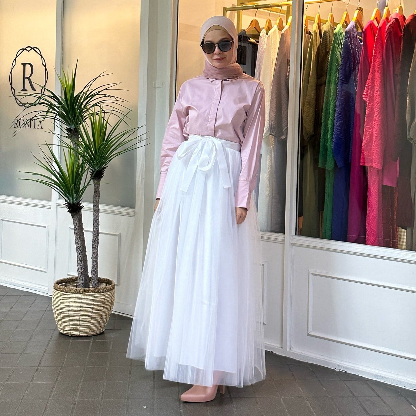 Lulu Tulle Skirt in White