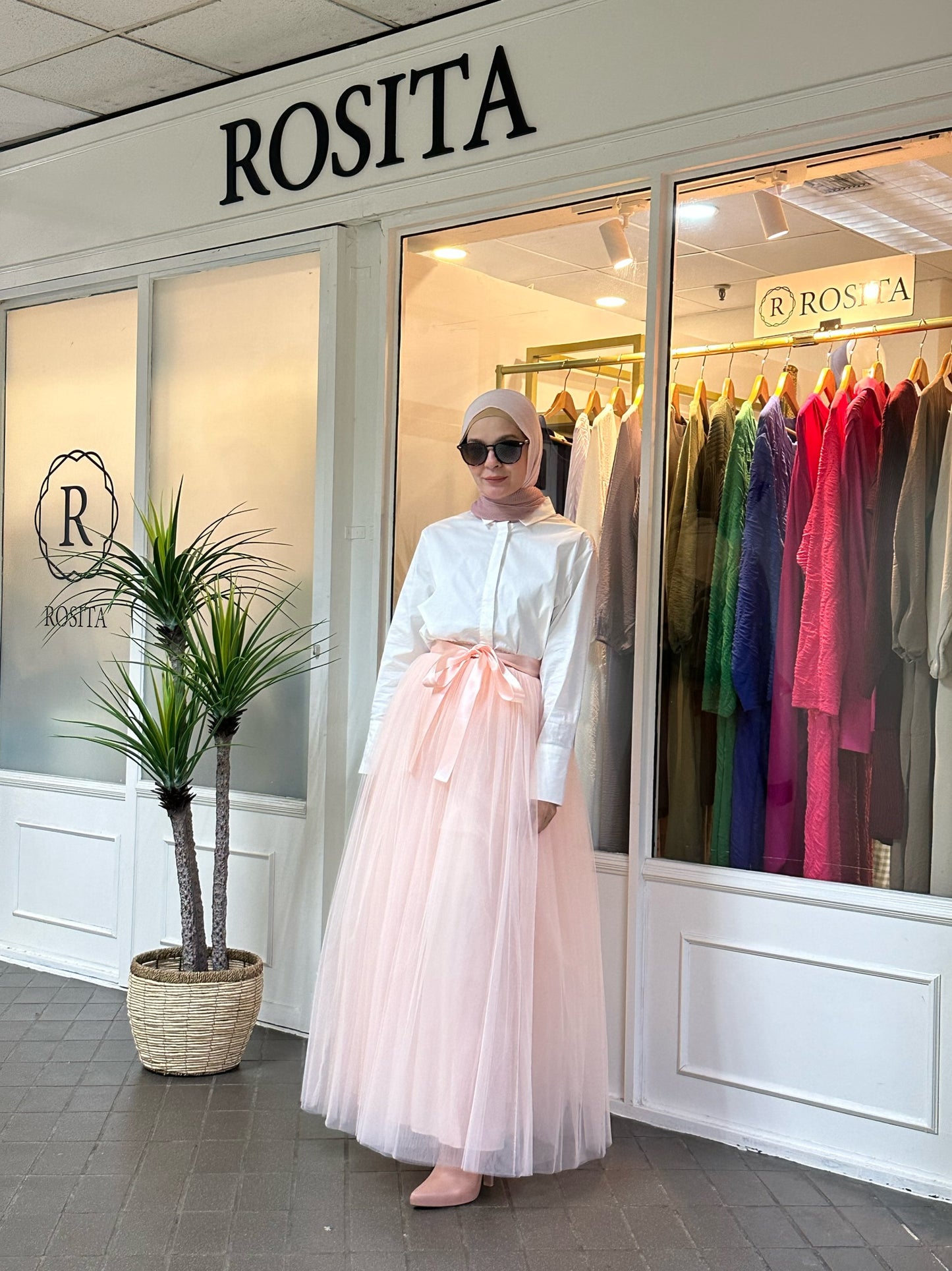 Lulu Tulle Skirt in Peach