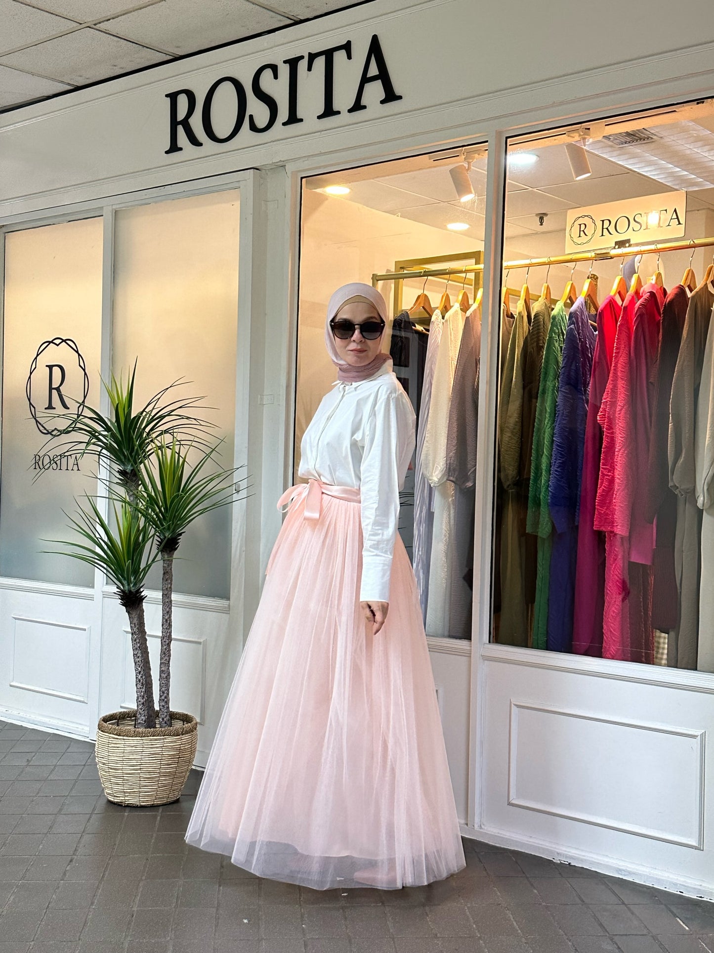 Lulu Tulle Skirt in Peach