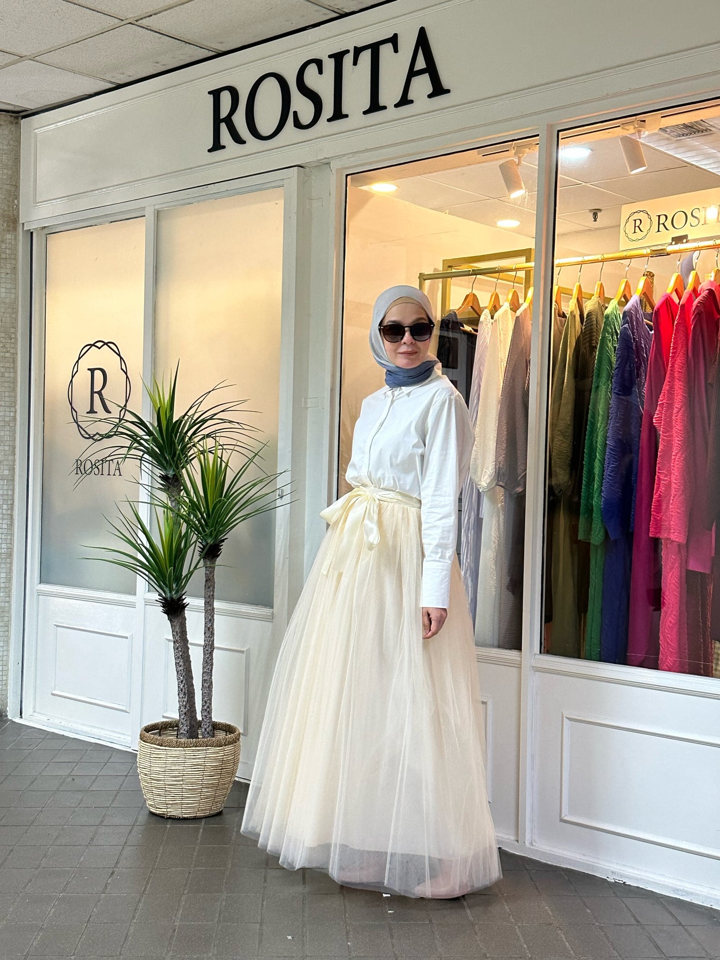 Lulu Tulle Skirt in Cream
