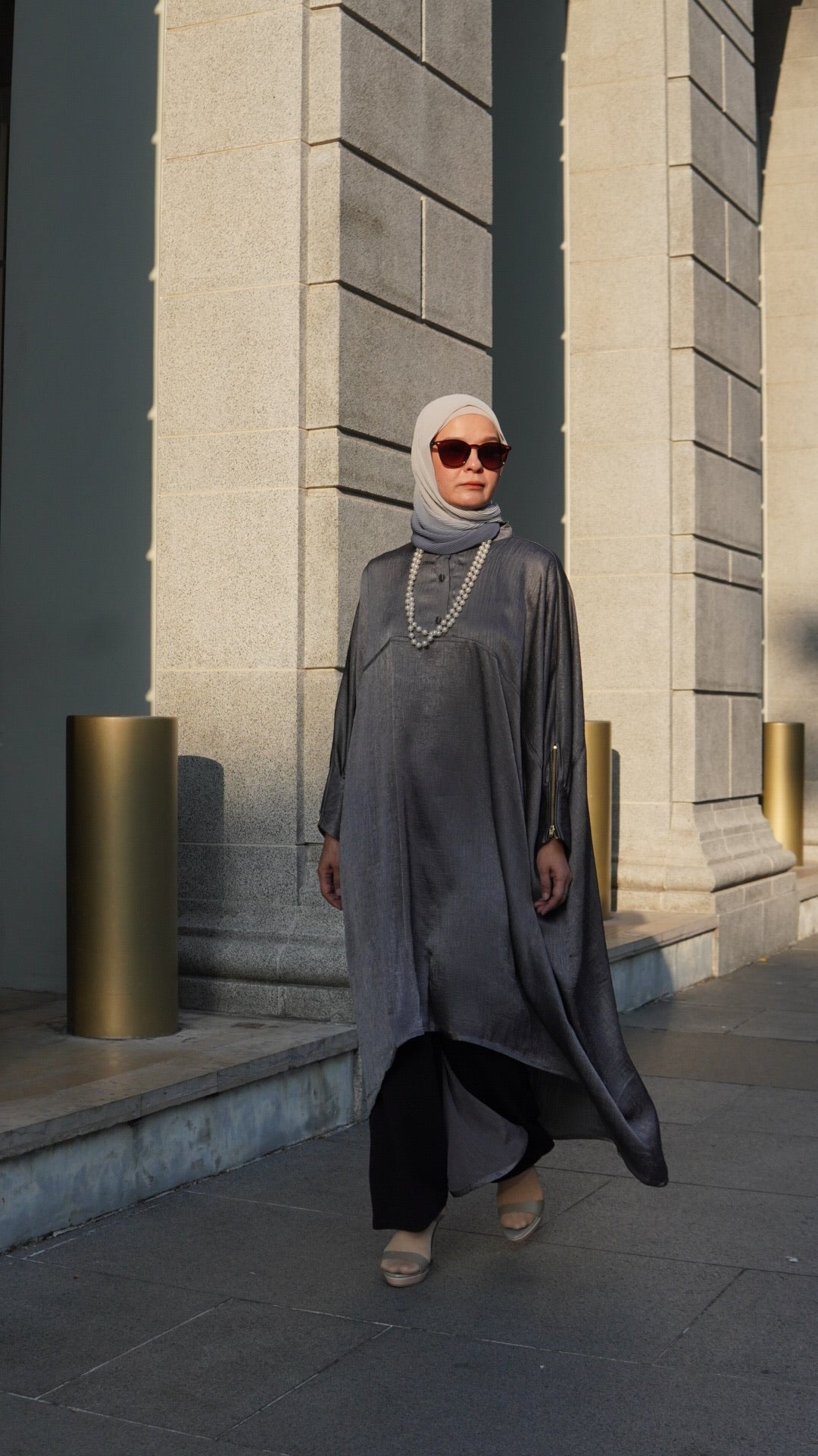 Bianca Hi-Lo Tunic in Graphite