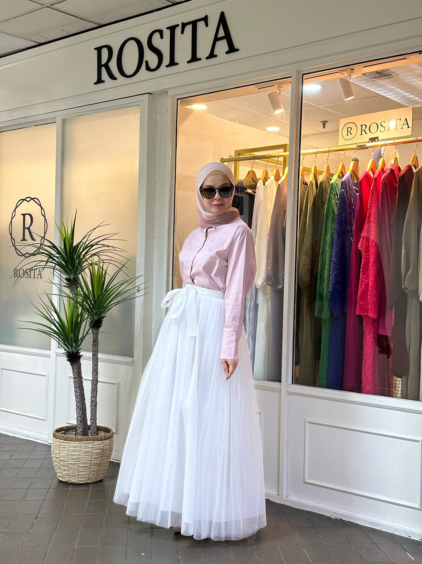 Lulu Tulle Skirt in White