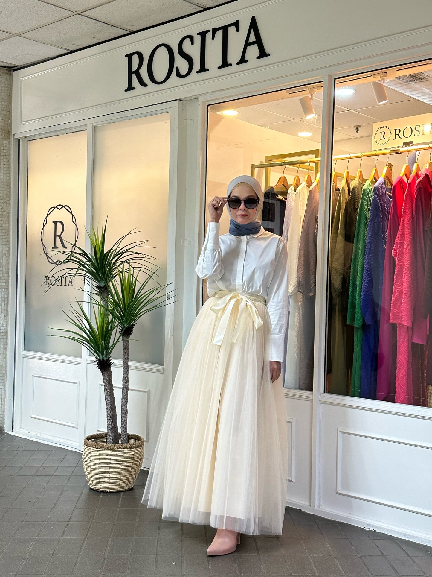 Lulu Tulle Skirt in Cream