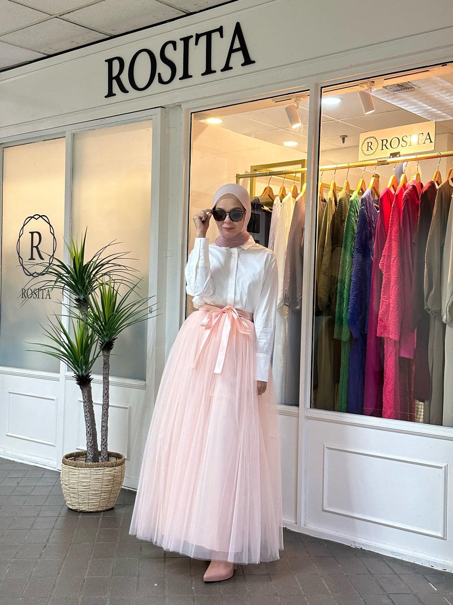 Lulu Tulle Skirt in Peach