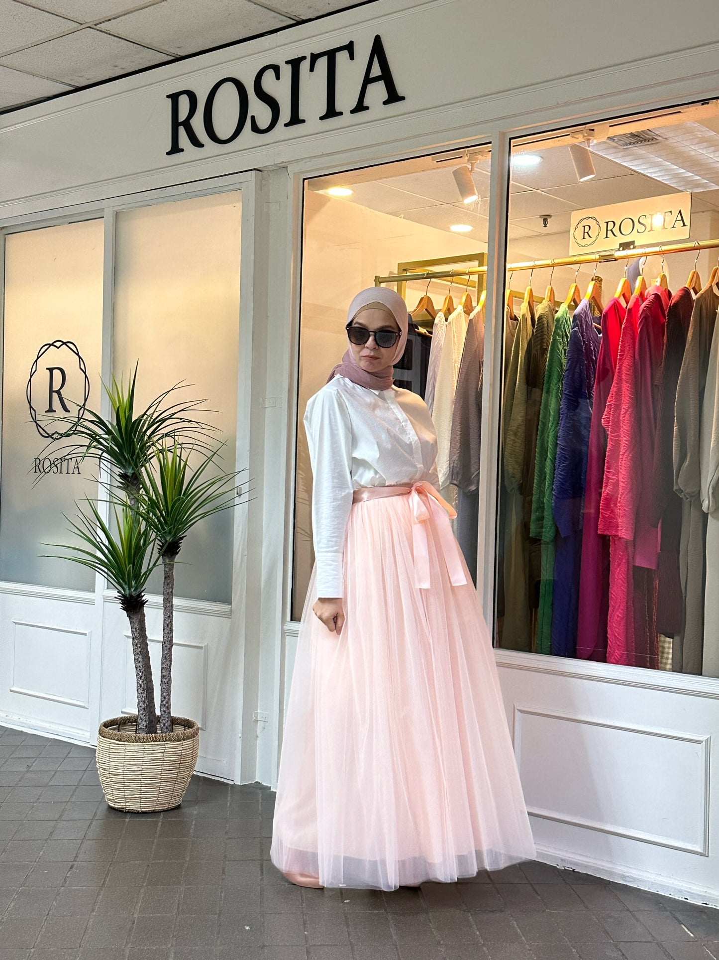 Lulu Tulle Skirt in Peach