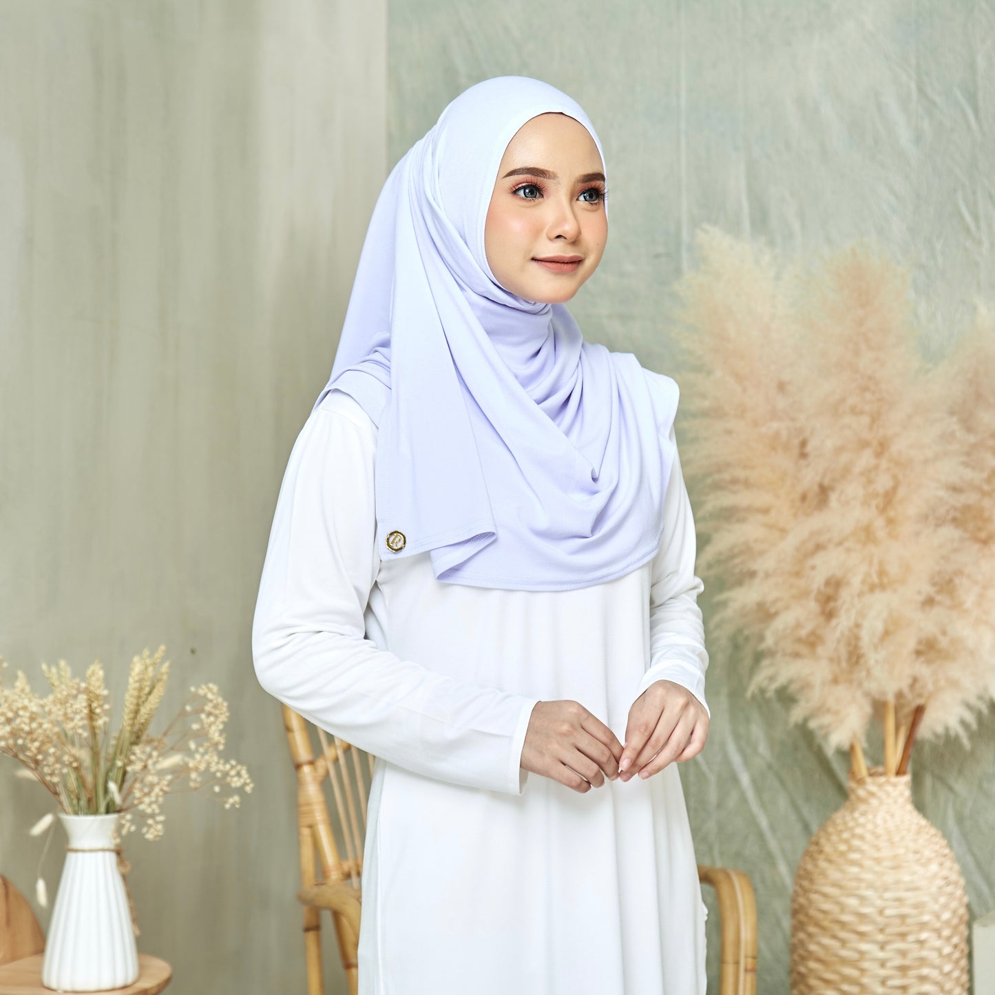 Clara Instant Hijab in Lilac (Maxi)