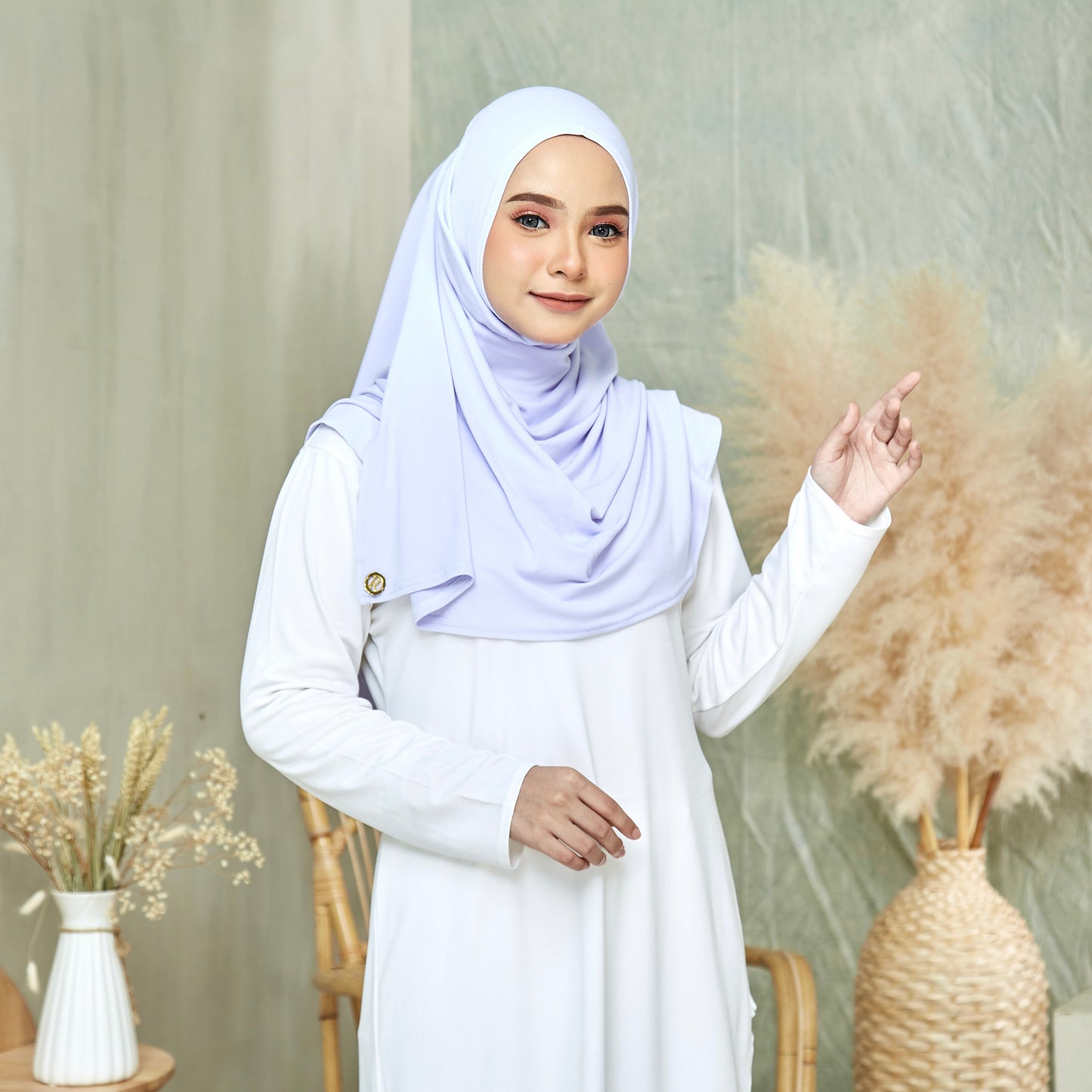 Clara Instant Hijab in Lilac (Maxi)