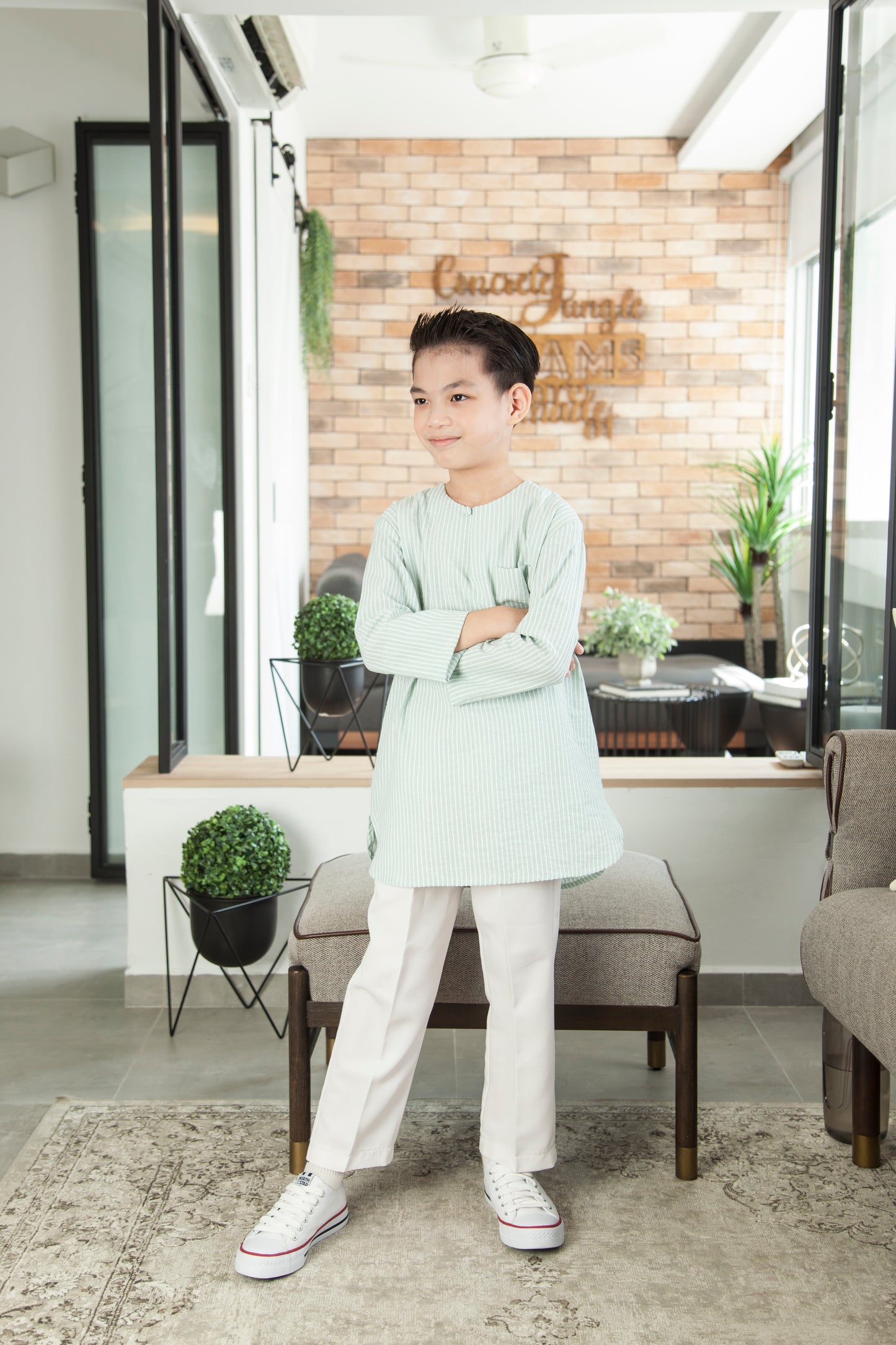 Harris Kurta in Mint Green (Boys)