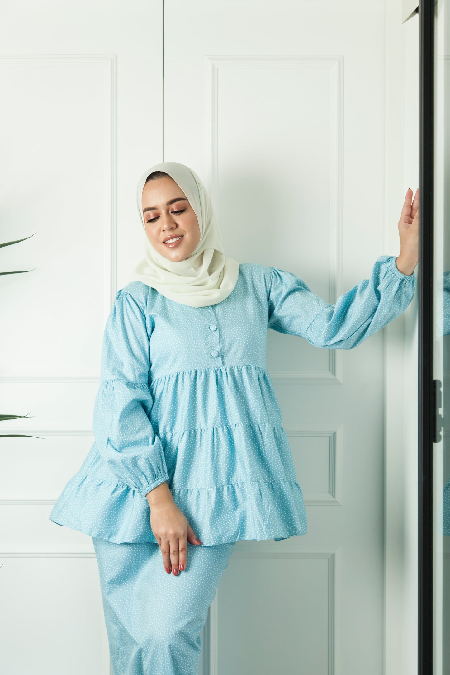 Hannah Kurung Set in Blue (Ladies) (SALE!)