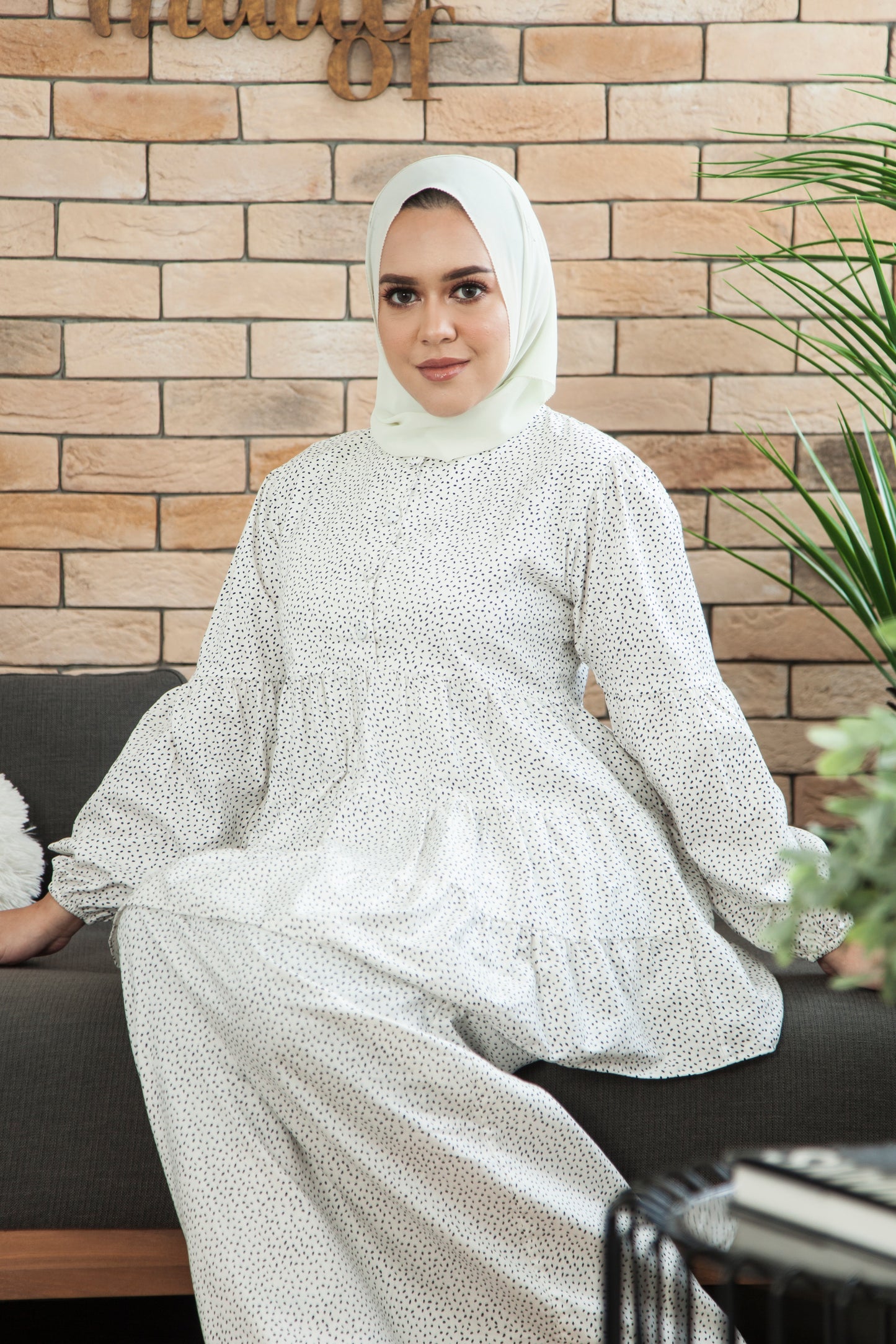 Hannah Kurung Set in White Navy (Ladies) (SALE!)