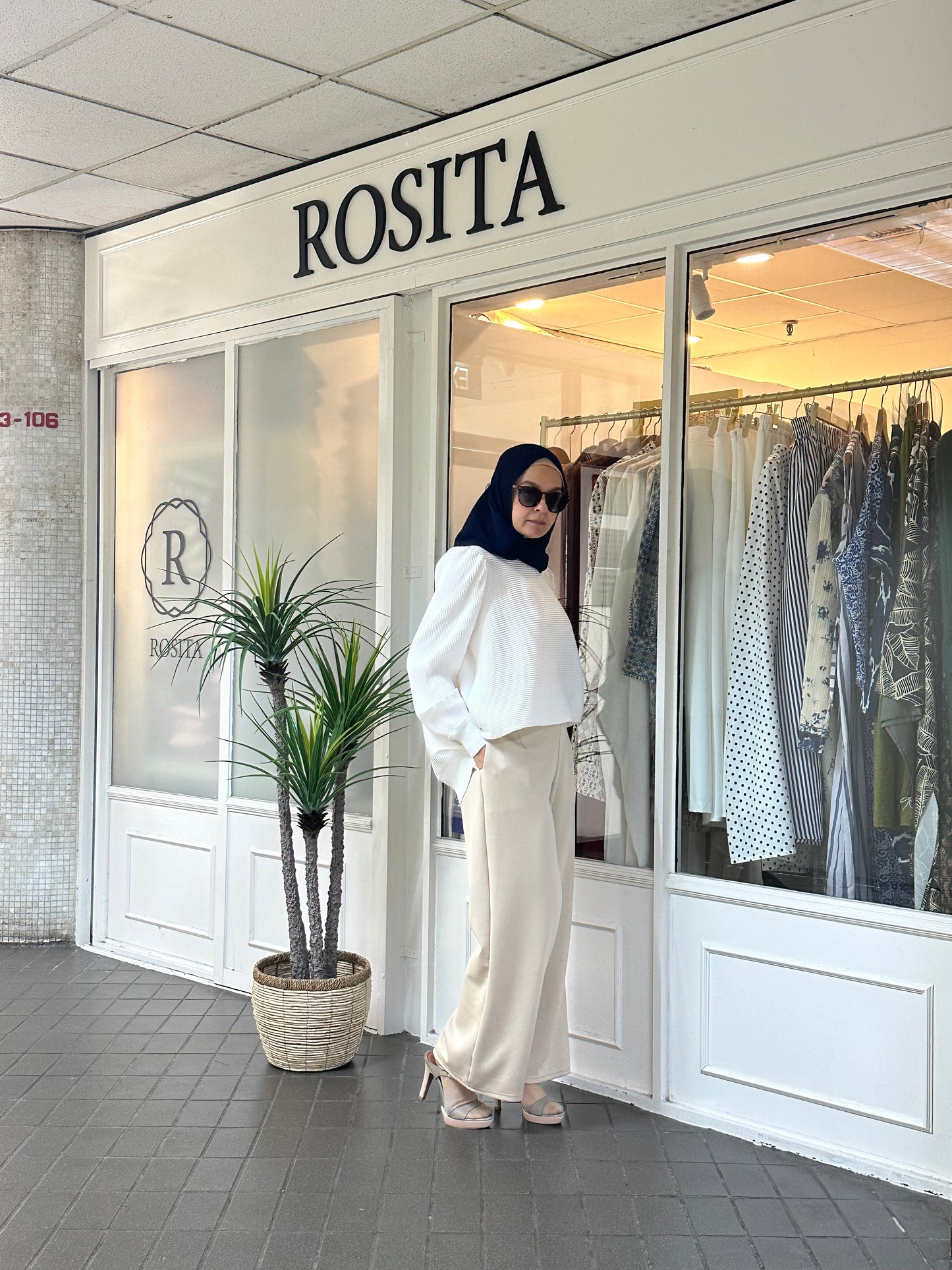 Adelle Stretchable Scuba Pants in Beige (NEW!)