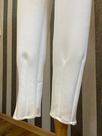 Bella High Waist Ankle Pants in White