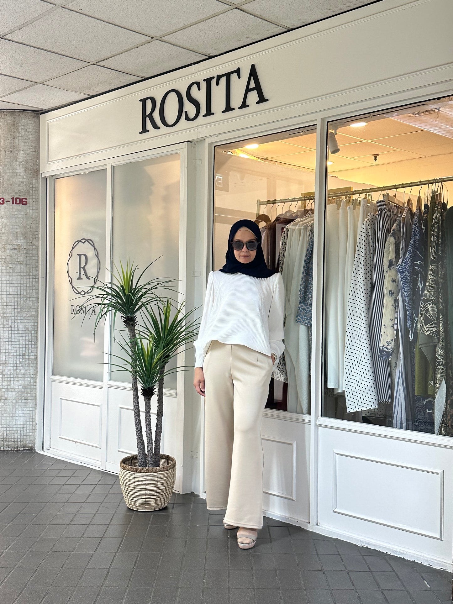 Adelle Stretchable Scuba Pants in Beige (NEW!)