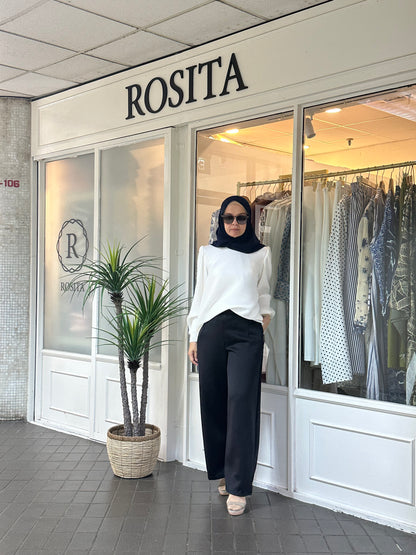 Adelle Stretchable Scuba Pants in Black (NEW!)