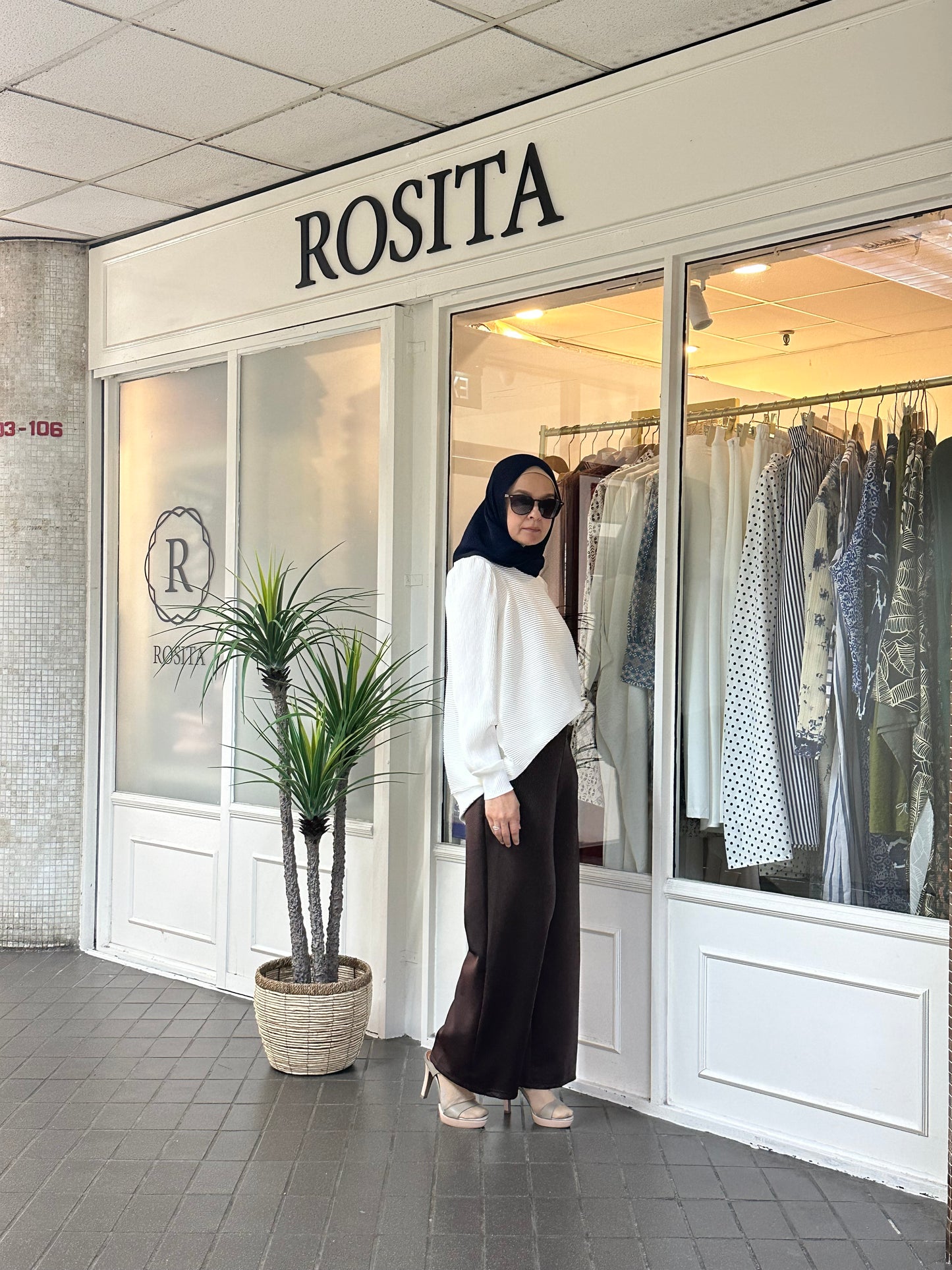 Adelle Stretchable Scuba Pants in Rich Brown (NEW!)