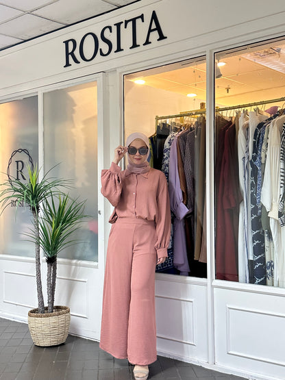 Miss Ivy Pants Set in Peach Pink (NEW!)
