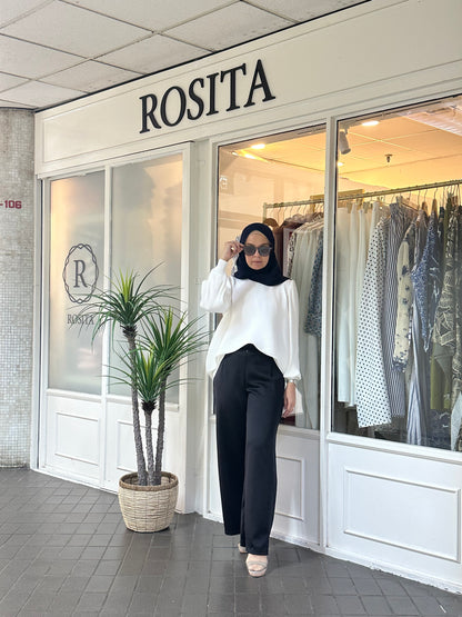 Adelle Stretchable Scuba Pants in Black (NEW!)