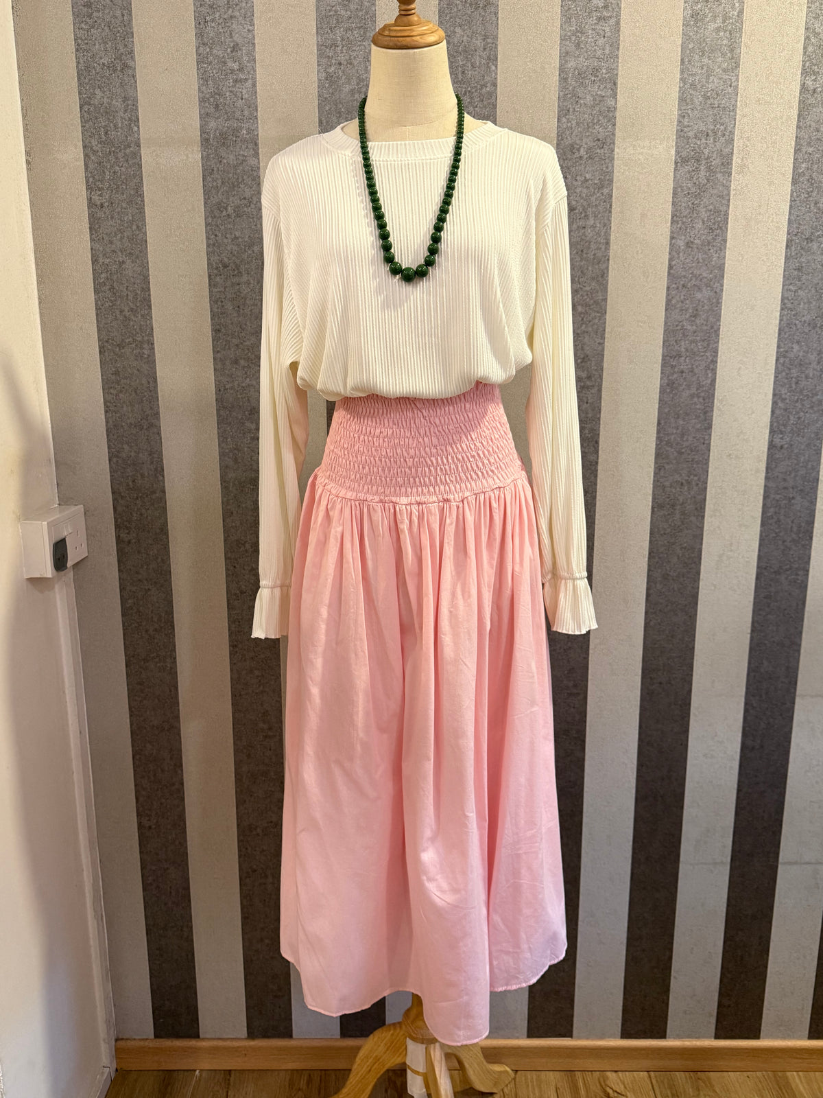 Kate Smocked Skirt in Peachy Pink (NEW!)