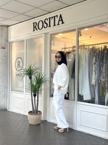 Adelle Stretchable Scuba Pants in White (NEW!)