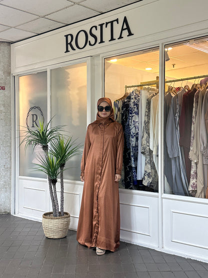 Camille Button Down Monogram Dress in Copper (NEW!)