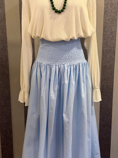 Kate Smocked Skirt in Sky Blue (NEW!)