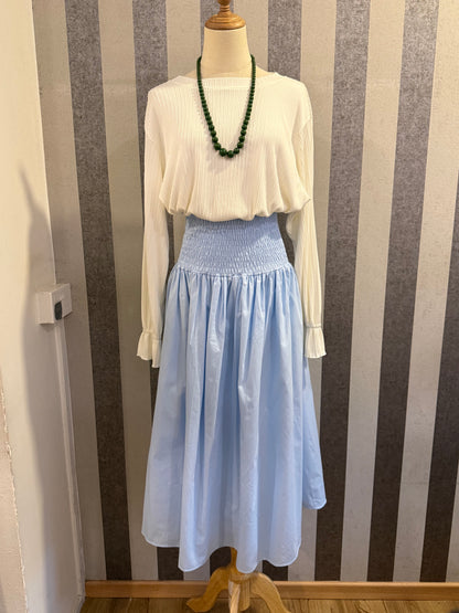 Kate Smocked Skirt in Sky Blue (NEW!)