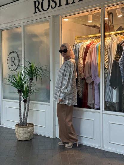 Lula Buttoned Down Blouse in Beige (NEW!)